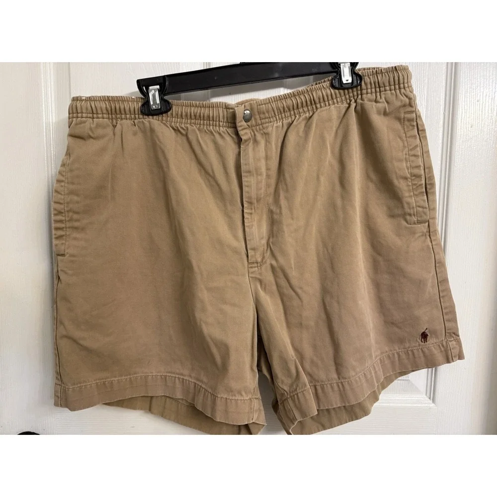 Polo Ralph Lauren Shorts Men XL Drawstring Khaki Beach Casual 5